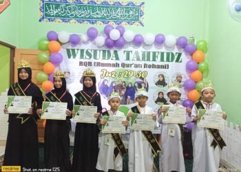 Sebanyak 14 Santri dari Rumah Qur’an Rohani (RQR) yang terdiri dari 7 santri wisuda juz 29 dan 7 santri wisuda juz 30