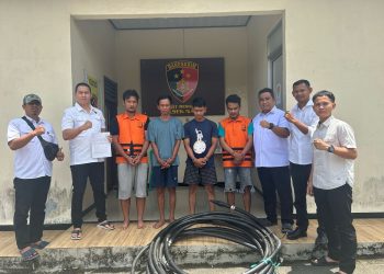 Polisi Tangkap Komplotan Pencurian Kabel di Tower Mitratel Lampung Selatan