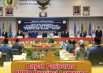 Rapat Paripurna DPRD Provinsi Lampung Pidato Sambutan Gubernur Periode 2025-2030 