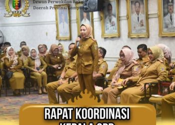 Sekretaris DPRD Provinsi Lampung Hadiri Rapat Koordinasi OPD