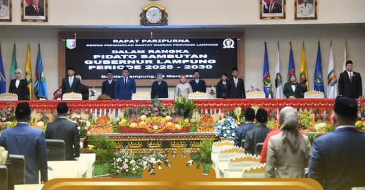 Rapat Paripurna DPRD Provinsi Lampung: Pidato Sambutan Gubernur Lampung Periode 2025-2030
