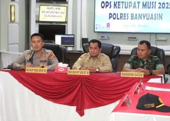 Pastikan Pengamanan Hari Raya Idul Fitri 1446 H, Polres Banyuasin Menggelar Rakor Linsek