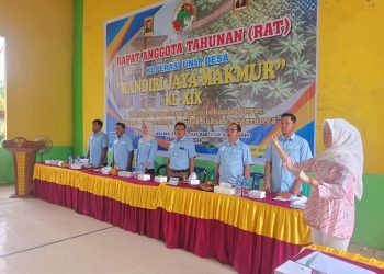 Kegiatan Rapat Anggota Tahunan Koperasi Unit Desa “Mandiri Jaya Makmur” Ke XIX