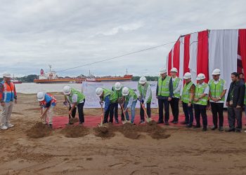 GROUND BREAKING PABRIK BIOMASS PT PPM DI PELABUHAN SUNGAI LAIS MILIK PELINDO REGIONAL 2 PALEMBANG