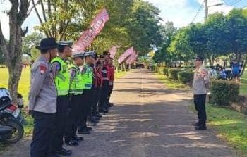 Pembukaan Tournament Sepak Bola Bupati Banyuasin Cup 2025, Mendapat Pengaman Ketat Dari Polisi
