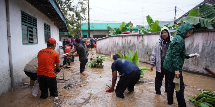 Walikota Bandar Lampung Eva Dwiana Meninjau Lokasi Terdampak Banjir di Kecamatan Panjang