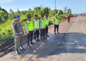 Pengamanan Kunjungan Presiden RI di Komplek PT Bomba City Desa Sungai Pinang Berjalan Dengan Lancar Saat Digelar Polsek Rambutan