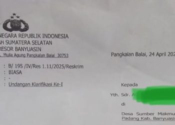 Polres Banyuasin Panggil AR ( Anggota DPRD Banyuasin ) Kasus Pasal 372 KUHP