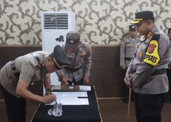 Polres Lampung Selatan Gelar Sertijab Pejabat Baru, Optimalkan Tugas dan Tanggung Jawab