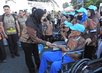 Dalam Rangka HUT Kota Bandar Lampung Pemkot Gelar Acara Jalan Sehat dan Senam Disabilitas