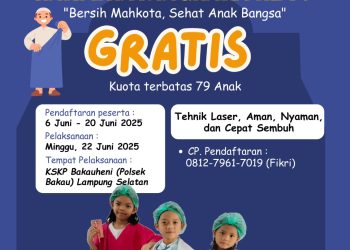 Polres Lampung Selatan Gelar Khitanan Massal Gratis Sambut Hari Bhayangkara ke-79