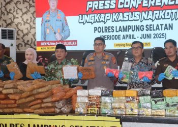 Polres Lampung Selatan Ungkap 24 Kasus Narkoba, Sita Lebih dari 396 Kg Sabu dan Ganja
