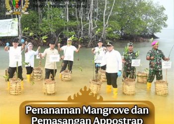 Ketua DPRD Provinsi Lampung Ikut Penanaman Mangrove Dan Pemasangan Appostrap