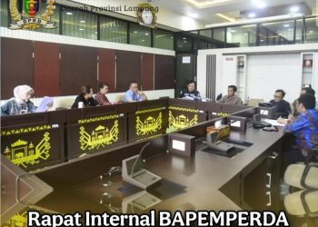 DPRD Provinsi Lampung Gelar Rapat Internal BAPEMPERDA