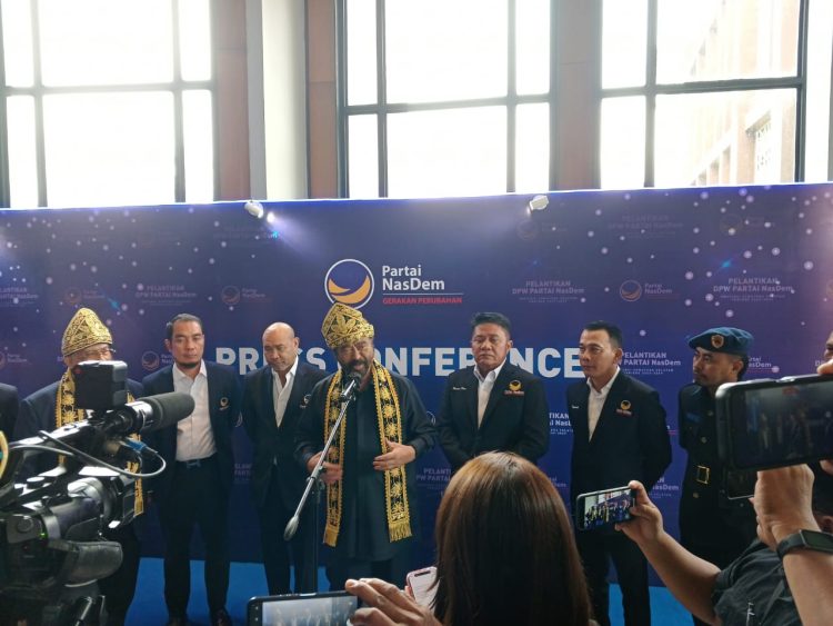Surya Paloh Resmi Lantik Pengurus DPW Partai NasDem Sumsel 2025-2029 ‎
