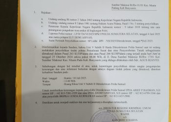 Ely Dan Is Penuhi Undangan Polda Sumsel Terkait Dugaan Penyerobotan Dan Pemalsuan Oleh AR Oknum Aggota DPRD Banyuasin  ‎