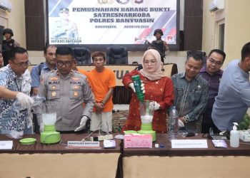Polres Banyuasin Ungkap 26 Kasus dan Musnahkan Barang Bukti Narkotika dalam Press Release