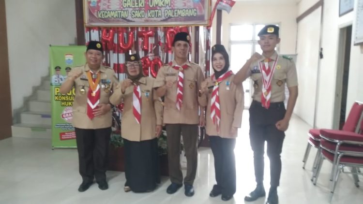 Gerakan Pramuka Kecamatan Sako Menggelar Pawai Obor hingga Penutupan HUT Pramuka Ke-64 Meriah