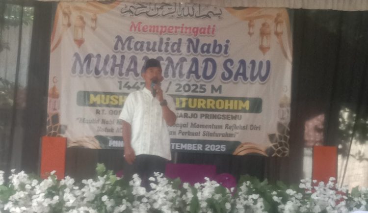 Mushola. BAITURROHIM RT 09 RW 003 pekon Sidoharjo kecamatan Pringsewu kabupaten Pringsewu Adakan Maulid Nabi 1447 H,