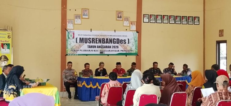 Pekon pujiharjo kecamatan pagelaran adakan ( MUSRENBANGDES)
