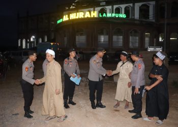 Polres Lampung Selatan Siaga di Lokasi IJTMA “Indonesia Berdoa”, Peserta Mulai Berdatangan