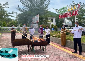 Kejaksaan Negeri Pringsewu Musnahkan Barang Rampasan Negara dari 49 Perkara Berkekuatan Hukum Tetap