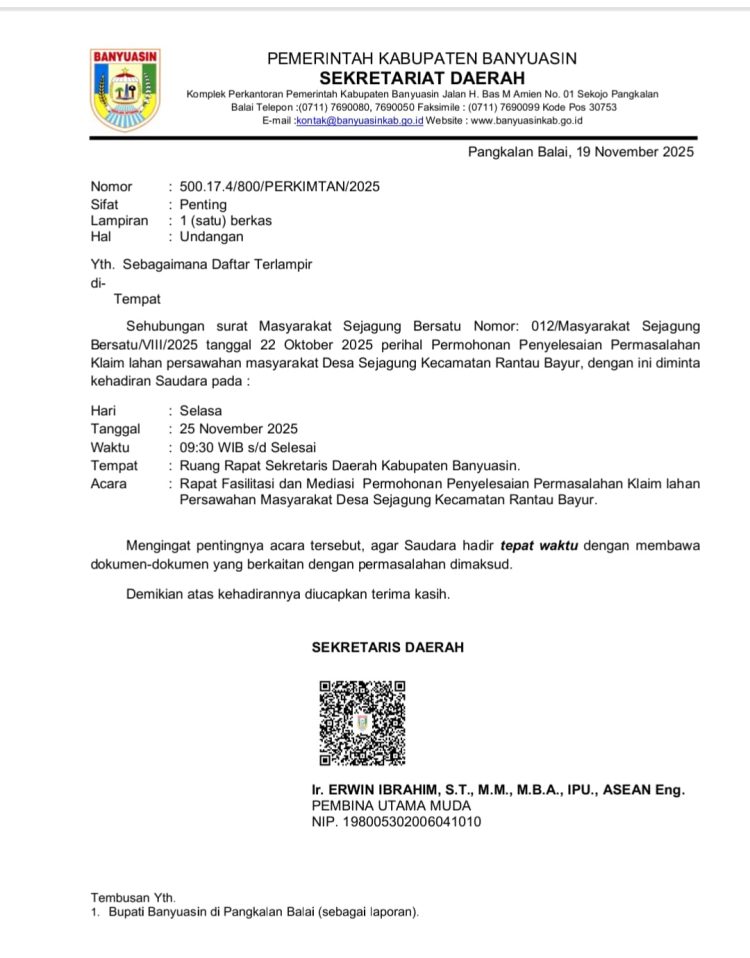 ‎Kades Sejagung ;  ‎Tuduhan Pihak Pelapor Sangat Tendesius Dan Salah Sasaran