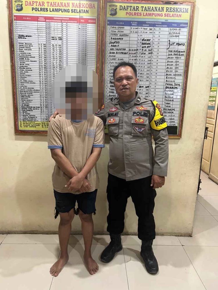 Bhabinkamtibmas Polsek Kalianda Tangkap Buronan Kasus Rp600 Juta di Pulau Sebesi