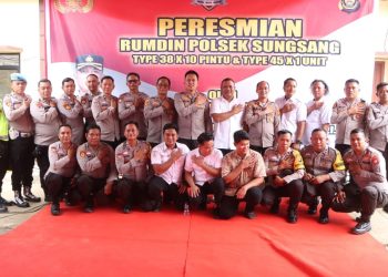 Kapolres Banyuasin Resmikan langsung Rumah Dinas Polsek Sungsang