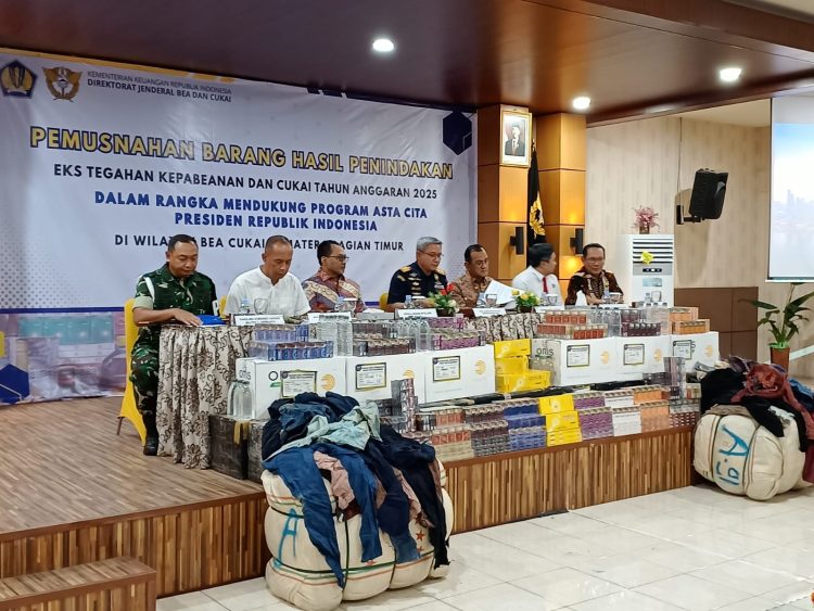 Bea Cukai Sumbagtim Musnahkan BMMN Eks Tegahan 2025, Selamatkan Negara dari Kerugian Rp8 Miliar Lebih ‎