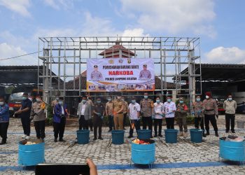 Barang Bukti Narkotika Senilai Rp230 Miliar Dimusnahkan, Polres Lampung Selatan Selamatkan Hampir 2 Juta Jiwa