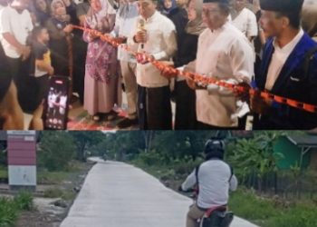 Wakil Bupati Lampung Selatan Resmikan Jalan Poros Bumi Daya Bumi Restu Trimo Mukti