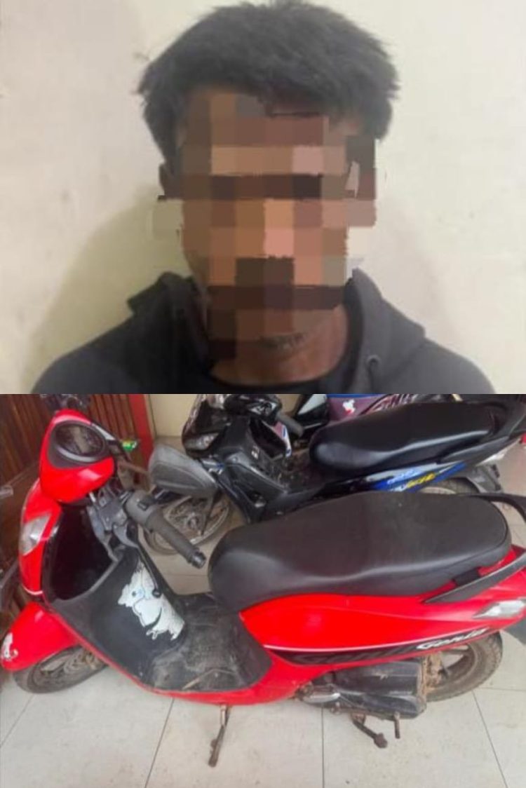 Sat Reskrim Polres Banyuasin Bekuk Penadah Motor Curian, Barang Bukti Ditemukan di Kebun Karet