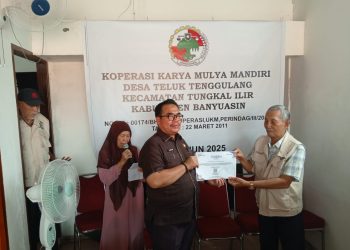 Koperasi Karya Mulia Mandiri Desa Teluk Tenggulang Kecamatan Tungkal Ilir Kabupaten Banyuasin, Mengadakan Rapat Tahunan