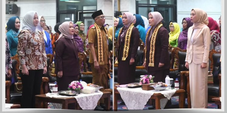 Gubernur Lampung Rahmat Mirzani Djausal, S.T., M.M. Secara Resmi Melantik Pengurus Badan Kerja Sama Organisasi Wanita (BKOW)