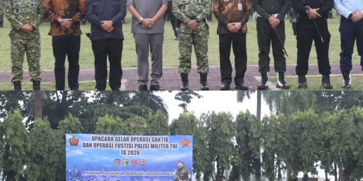 Ketua Komisi I DPRD Provinsi Lampung, Garinca Reza Pahlevi, S.I.Kom., M.M., Hadiri Upacara Gelar Operasi Penegakan Ketertiban (Gaktib) dan Yustisi Polisi Militer TNI Tahun Anggaran 2026