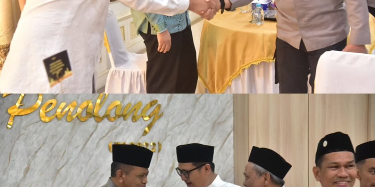 Ketua DPRD Provinsi Lampung A. Giri Akbar, S.E., M.B.A., bersama Gubernur Lampung Rahmat Mirzani Djausal, ST., M.T., Hadiri Kegiatan Silaturahmi Dan Buka Puasa Bersama Yang Diselenggarakan oleh Polda Lampung