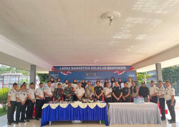 Tanpa Kompromi, Lapas Narkotika Banyuasin Gelar Tes Urin Massal Gandeng TNI, Polri, dan BNN