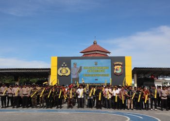 Peran Masyarakat Jadi Kunci Kamtibmas, Polres Lampung Selatan Gelar Apel 1.000 Kentongan