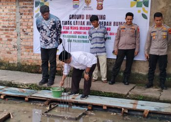 Rumah Setengah Sujud” Kini Tegak Lagi: Kolaborasi Hangat BAZNAS dan Polrestabes Palembang untuk Pak Yuliono