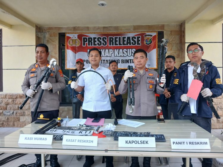 Komplotan Pencuri Kabel Listrik Ditangkap di Tanjung Bintang, Beraksi Antar Kabupaten