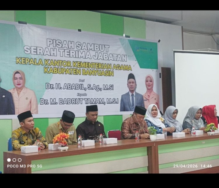 Kemenag Banyuasin Resmi Dinakhodai Dr. M. Badrut Tamam