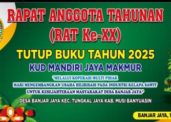 RAT Ke-20 KUD Mandiri Jaya Makmur Dorong Hilirisasi Sawit dan Pembangunan Pabrik di Banjar Jaya