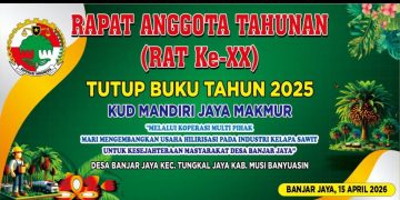 RAT Ke-20 KUD Mandiri Jaya Makmur Dorong Hilirisasi Sawit dan Pembangunan Pabrik di Banjar Jaya