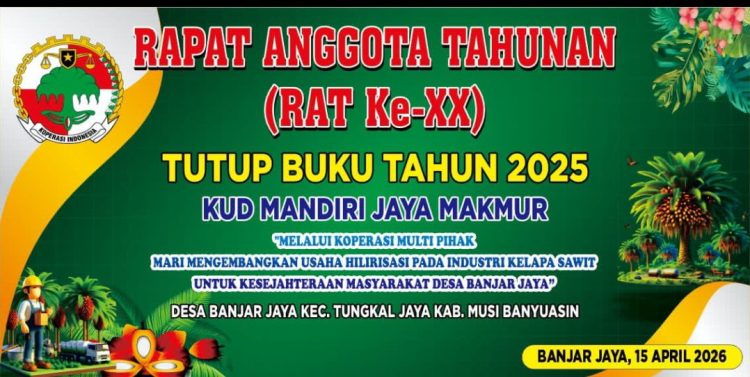 RAT Ke-20 KUD Mandiri Jaya Makmur Dorong Hilirisasi Sawit dan Pembangunan Pabrik di Banjar Jaya
