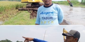 Ketua Gapoktan Bali Jaya Control Langsung Pekerjaan Peninggian Tanggul
