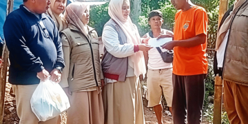 PMI Provinsi Lampung dan Anggota DPRD Hj.Elly Wahyuni Salurkan Bantuan Untuk Korban Rumah Roboh di Pesawaran