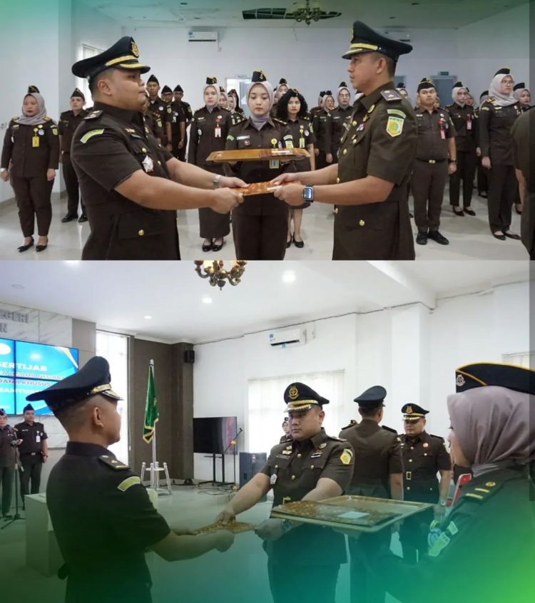 Pelantikan Dan Serah Terima Jabatan Kepala Seksi Tindak Pidana Khusus Dan Kepala Seksi Perdata Dan Tata Usaha Negara Pada Kejari Banyuasin