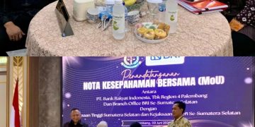 Penandatangan MoU PT. BRI, TBK Region 4 Palembang Dan Branch Office BRI se-Sumsel Dengan Kejaksaan Tinggi Sumsel Dengan Kejaksaan Negeri se-Sumsel
