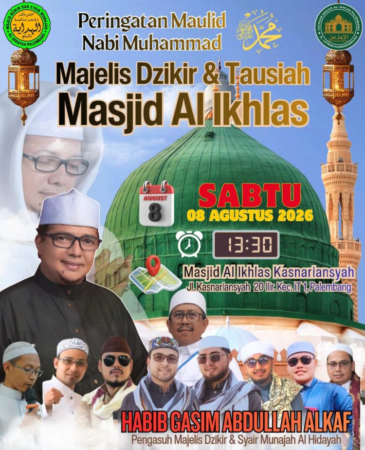 Masjid Al Ikhlas Kasnariansyah Gelar Peringatan Maulid Nabi Muhammad SAW, Ajak Masyarakat Hadiri Majelis Dzikir dan Tausiah